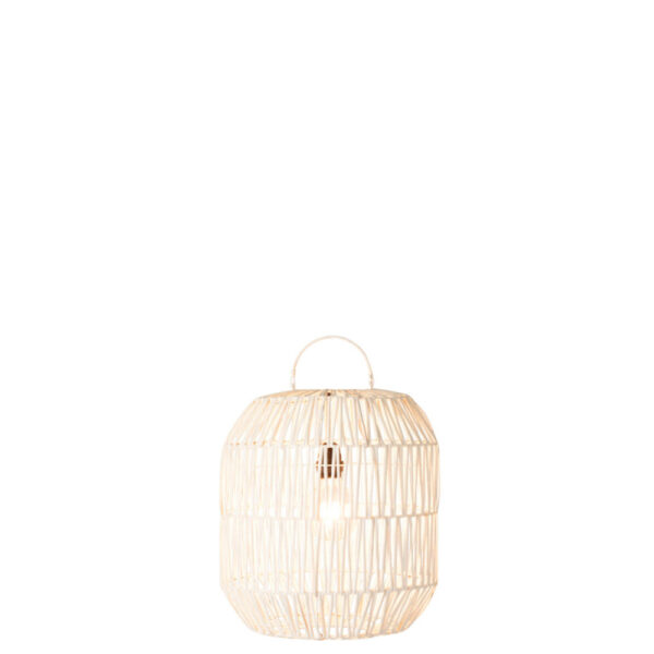 LAMP SHADE CYLINDER RATTAN WHITE - Bilde 3