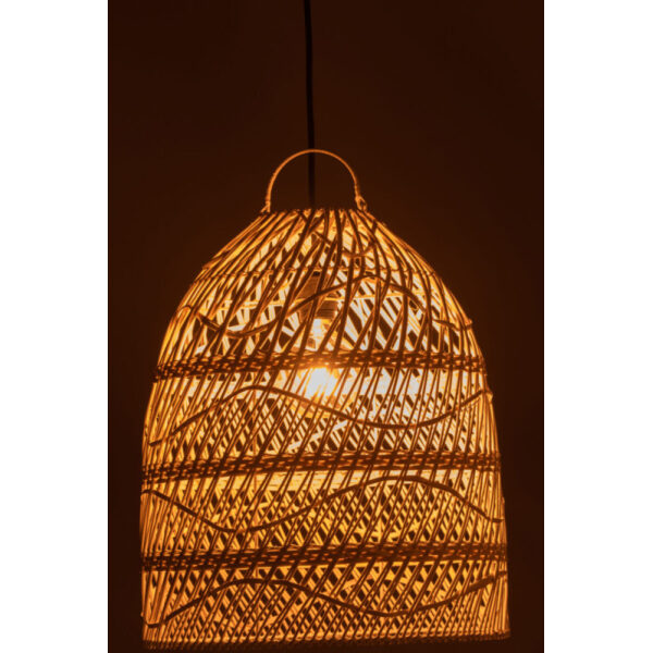 LAMP SHADE WAVES RATTAN WHITE - Bilde 3