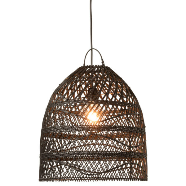 LAMP SHADE WAVES RATTAN BLACK - Bilde 2