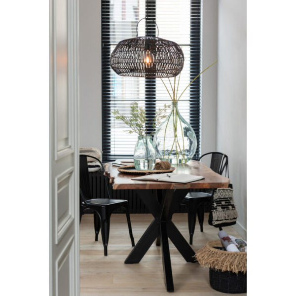 LAMP SHADES RATTAN BLACK MEDIUM - Bilde 3