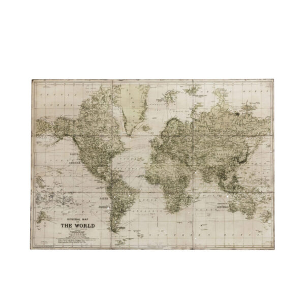 WORLDMAP METAL WHITE/KHAKI