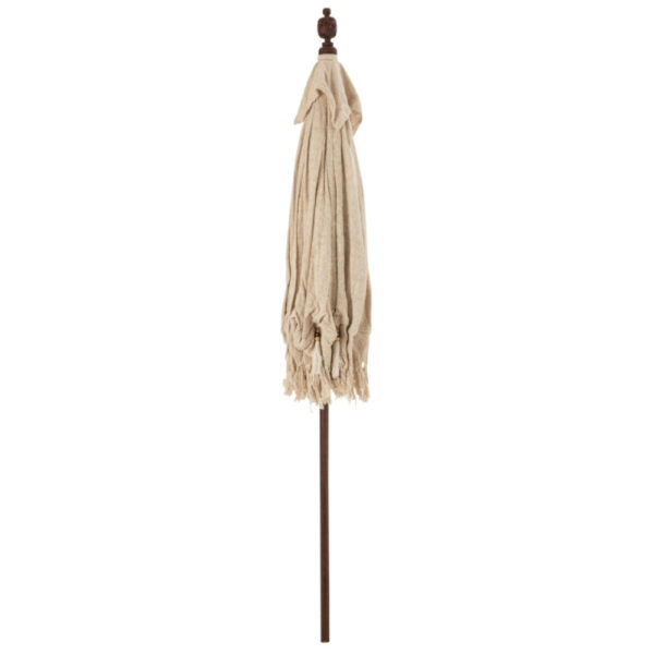 SUNSHADE TASSELS/SHELLS BEIGE WOOD DARK BROWN LARGE - Bilde 2