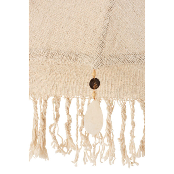 SUNSHADE TASSELS/SHELLS BEIGE WOOD DARK BROWN LARGE - Bilde 5