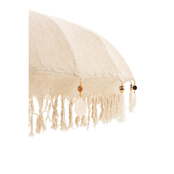 SUNSHADE TASSELS/SHELLS BEIGE WOOD DARK BROWN LARGE - Bilde 7