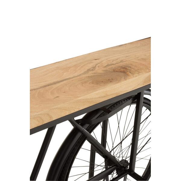 CONSOLE BICYCLE METAL/MANGO WOOD BLACK/NATURAL - Bilde 5