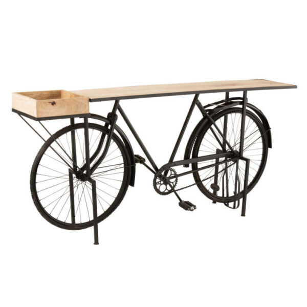 CONSOLE BICYCLE METAL/MANGO WOOD BLACK/NATURAL