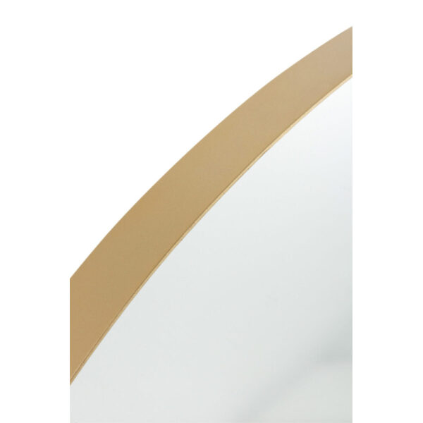 MIRROR ROUND HIGH BORDER METAL/GLASS GOLD LARGE - Bilde 2