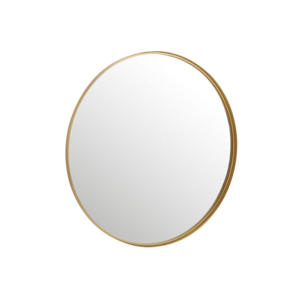 MIRROR ROUND HIGH BORDER METAL/GLASS GOLD LARGE