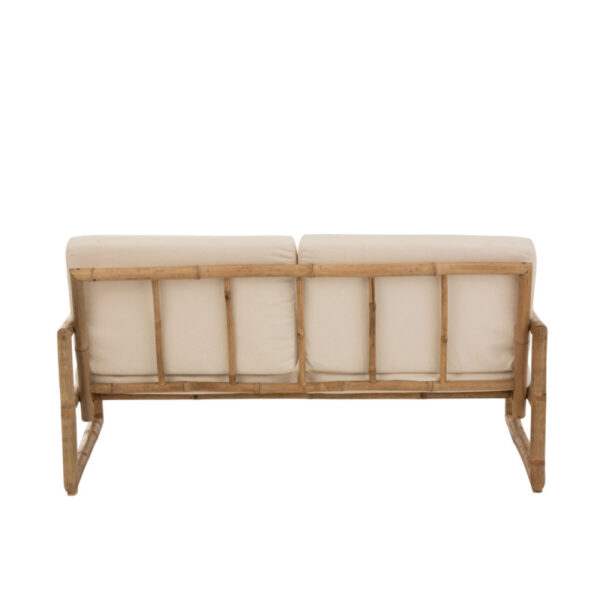 SOFA 2 PEOPLE BAMBOO+TEXTILE NATURAL/WHITE - Bilde 4