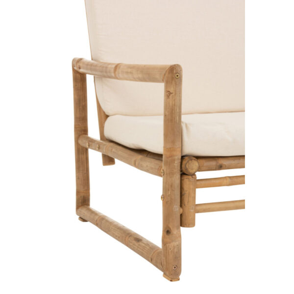 SOFA 2 PEOPLE BAMBOO+TEXTILE NATURAL/WHITE - Bilde 6