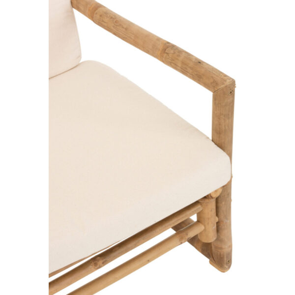 SOFA 2 PEOPLE BAMBOO+TEXTILE NATURAL/WHITE - Bilde 7