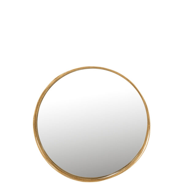 MIRROR AURORA ROUND IRON/GLASS GOLD MEDIUM - Bilde 2