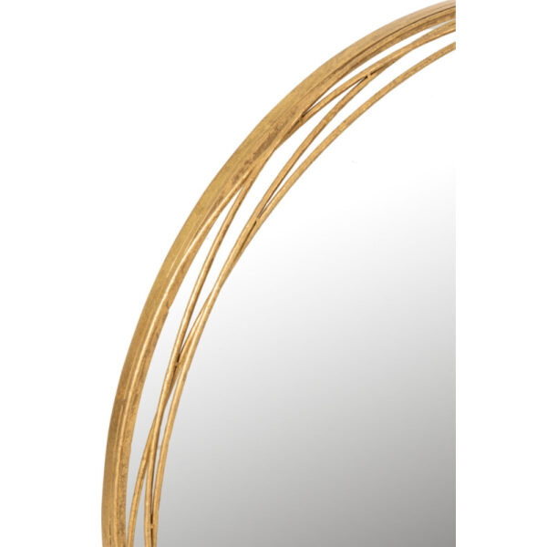 MIRROR AURORA ROUND IRON/GLASS GOLD MEDIUM - Bilde 3