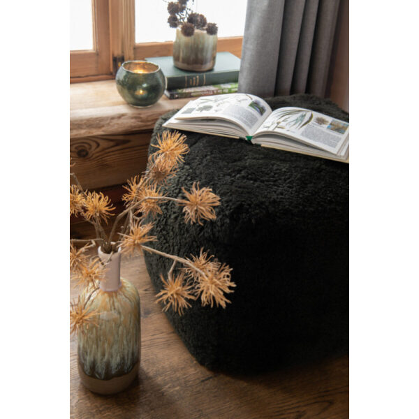 POUF SQUARE SHEEPSKIN GREEN - Bilde 3