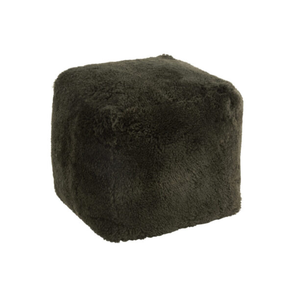 POUF SQUARE SHEEPSKIN GREEN