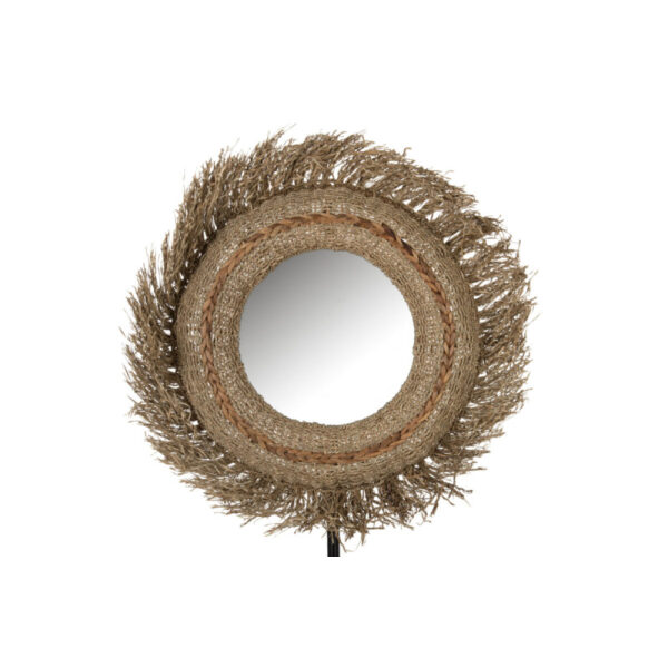 MIRROR MAEL ROUND GRASS NATURAL