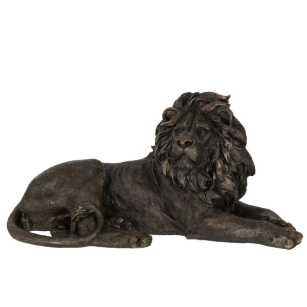 LION LYING POLY BRONZE