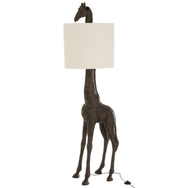 LAMP GIRAFFE POLY DARK BROWN