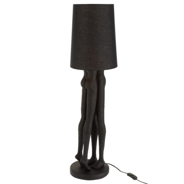 LAMP COUPLE POLY BLACK