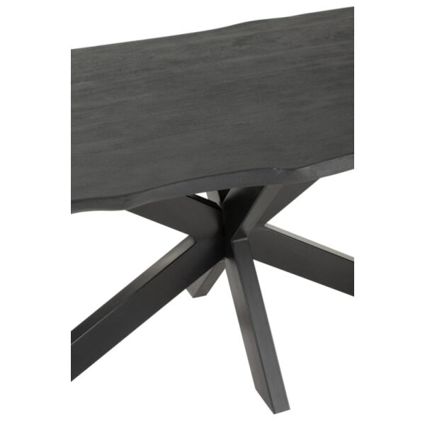 DINING TABLE GERARD MANGO WOOD BLACK - Bilde 5