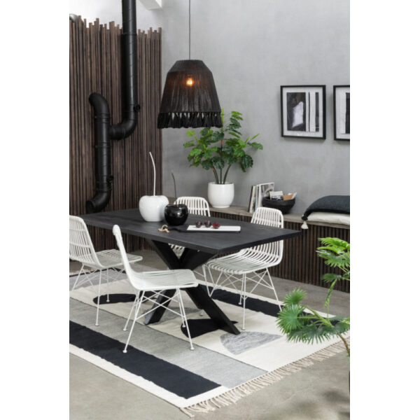 DINING TABLE GERARD MANGO WOOD BLACK - Bilde 6