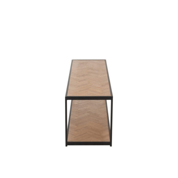 COFFEE TABLE ZIGZAG RECTANGLE WOOD/METAL NATURAL/BLACK - Bilde 3