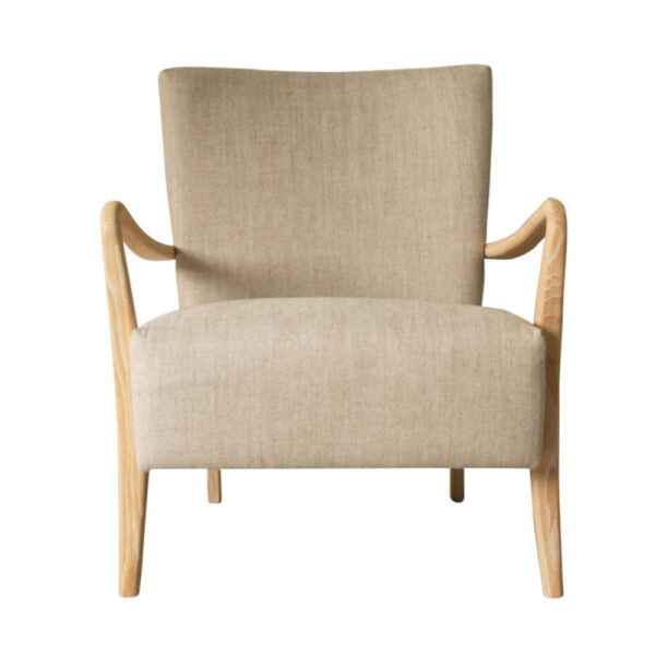 Chedworth Armchair Natural Linen 660x750x800mm-