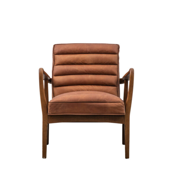 Datsun Armchair Vintage Brown Leather-