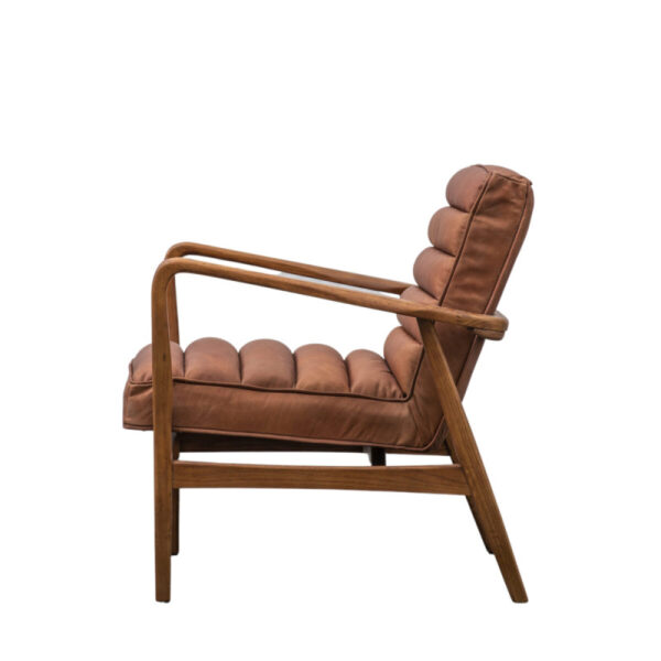 Datsun Armchair Vintage Brown Leather- - Bilde 7