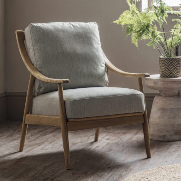 Reliant Armchair Natural Linen 620x830x880mm- - Bilde 2