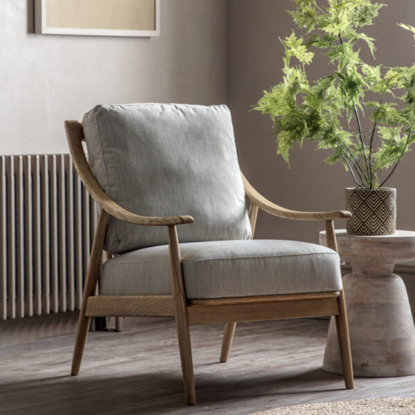 Reliant Armchair Natural Linen 620x830x880mm- - Bilde 4