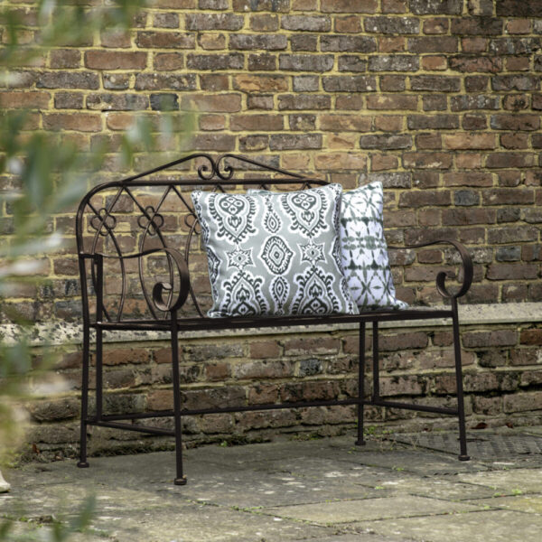 Matera Outdoor Bench Noir- - Bilde 3