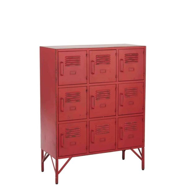 CUPBOARD 9 DRAWER METAL RED - Bilde 11