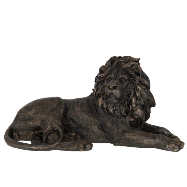 LION LYING POLY BRONZE - Bilde 2