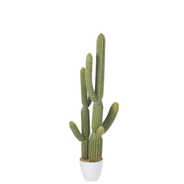 CACTUS+POT PLASTIC GREEN/MELAMINE WHITE LARGE - Bilde 2