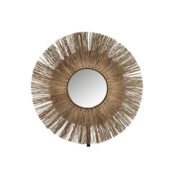 MIRROR MENDI ROUND GRASS NATURAL LARGE - Bilde 3