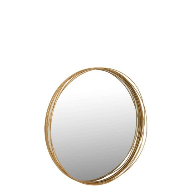 MIRROR AURORA ROUND IRON/GLASS GOLD MEDIUM - Bilde 6