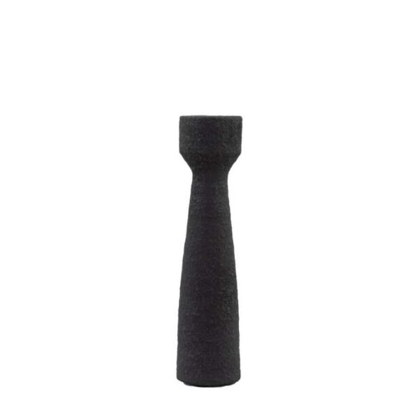 Luna Candlestick Small Black (S/2) 85x85x330mm-