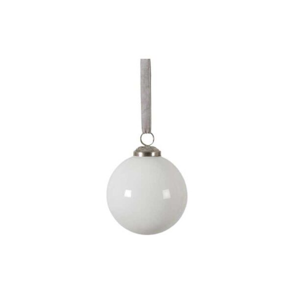 Lunar Assorted Bauble White (Set of 6) D100mm-