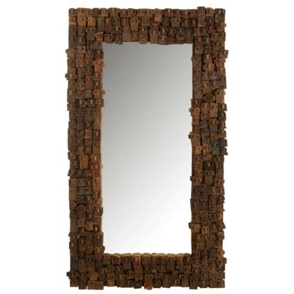 MIRROR SYMA RECYCLED WOOD/MIRROR NATURAL LARGE