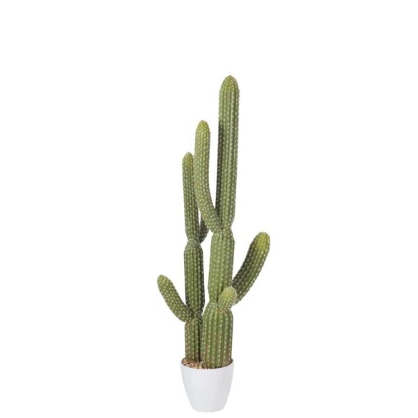 CACTUS+POT PLASTIC GREEN/MELAMINE WHITE LARGE - Bilde 3