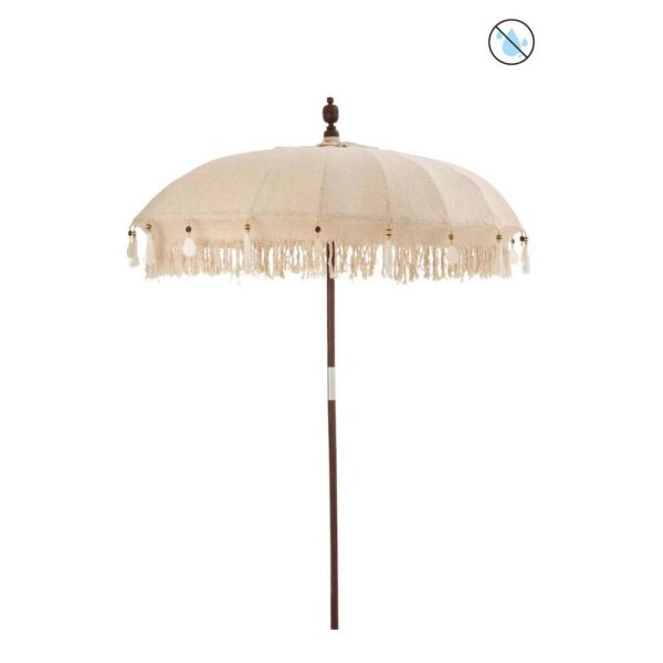 SUNSHADE TASSELS/SHELLS BEIGE WOOD DARK BROWN LARGE - Bilde 10