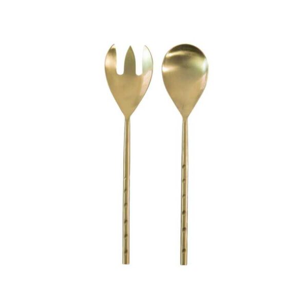 Mette Salad Servers (Set of 2) Matt Gold L300mm-