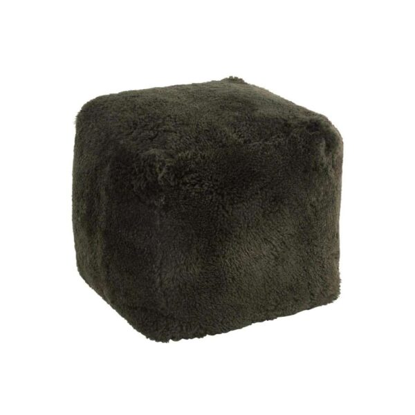 POUF SQUARE SHEEPSKIN GREEN - Bilde 4