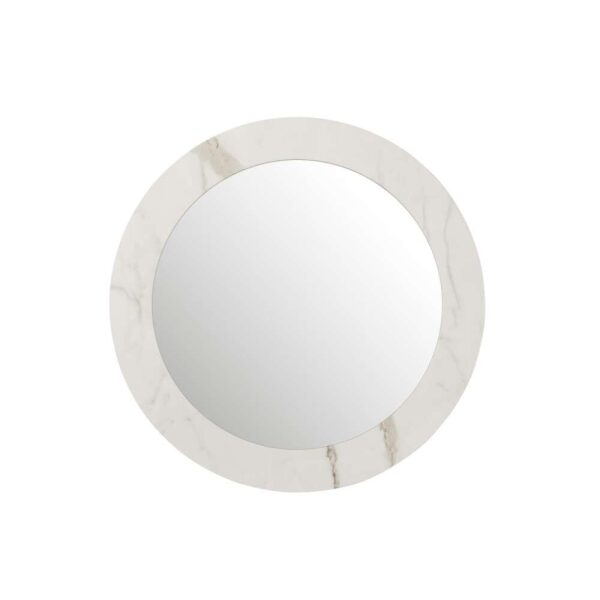 MIRROR MARBLE MDF/GLASS WHITE LARGE - Bilde 3