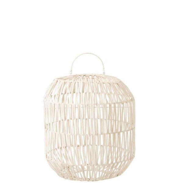 LAMP SHADE CYLINDER RATTAN WHITE - Bilde 6