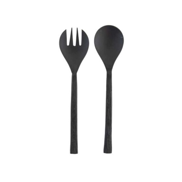 Mette Salad Servers (Set of 2) Matt Black L300mm-