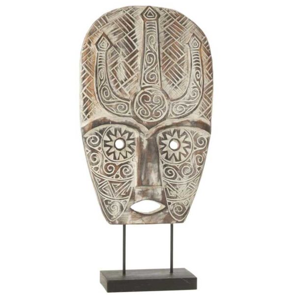 MASK ON STAND ZIHAO ALBASIA WOOD NATURAL