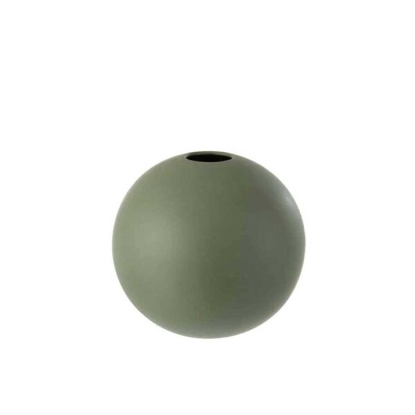 VASE BALL CERAMIC GREEN LARGE