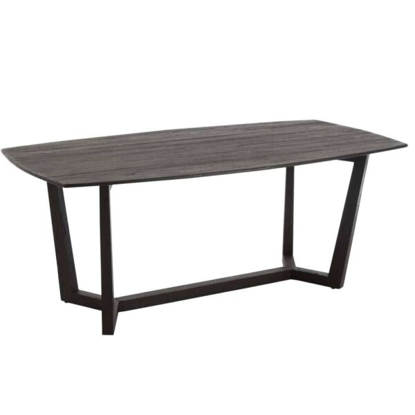 DINING TABLE MATY EXOTIC WOOD/RATTAN BLACK